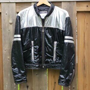VINTAGE MOSCHINO BOMBER JACKET Men's Size Medium Puffer Coat Made in Italy